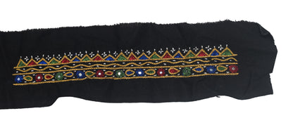 Mutva Work Cotton Hand Embroidered Fine Mirrorwork Handwork Patch  - 21 cms Length    -  SKU : GG10926A