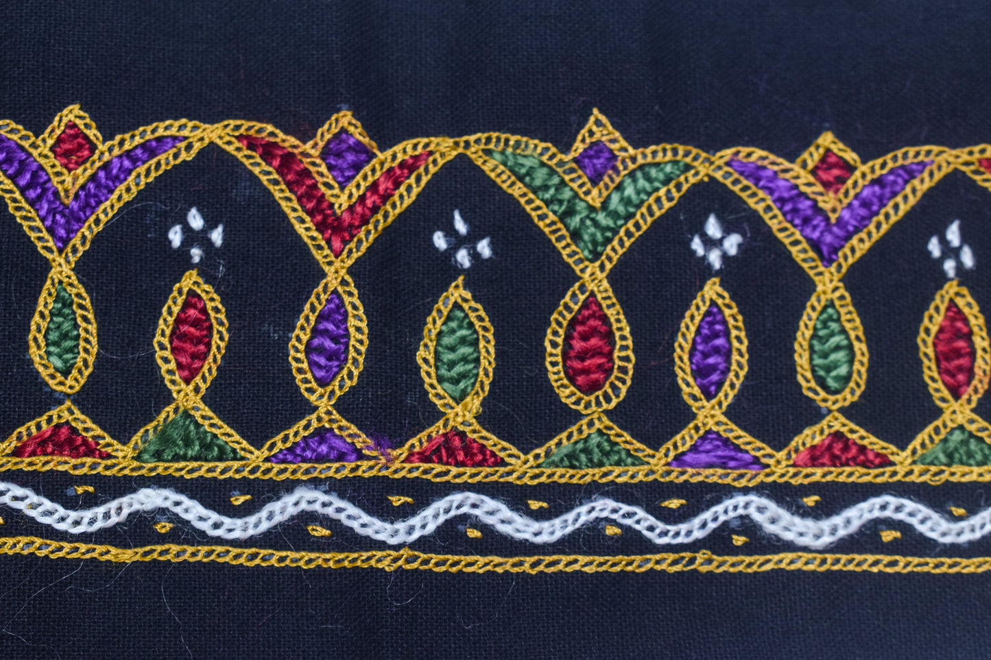Hand Embroidery Cotton Handwork Patch  - 22 cms Length    -  SKU : GG10928B