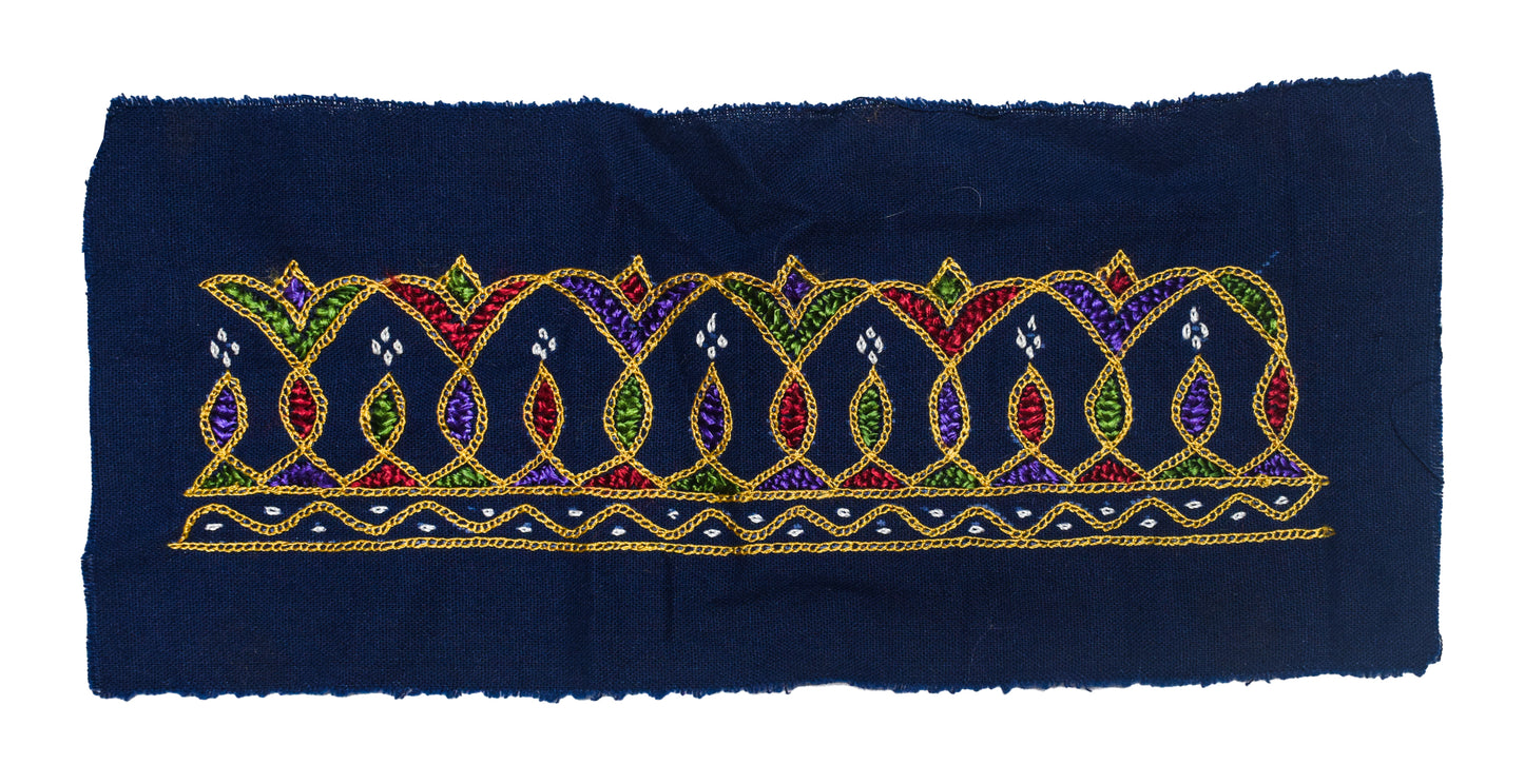 Hand Embroidery Cotton Handwork Patch  - 22 cms Length    -  SKU : GG10928C