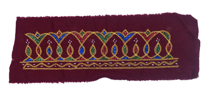 Hand Embroidery Cotton Handwork Patch  - 22 cms Length    -  SKU : GG10928A