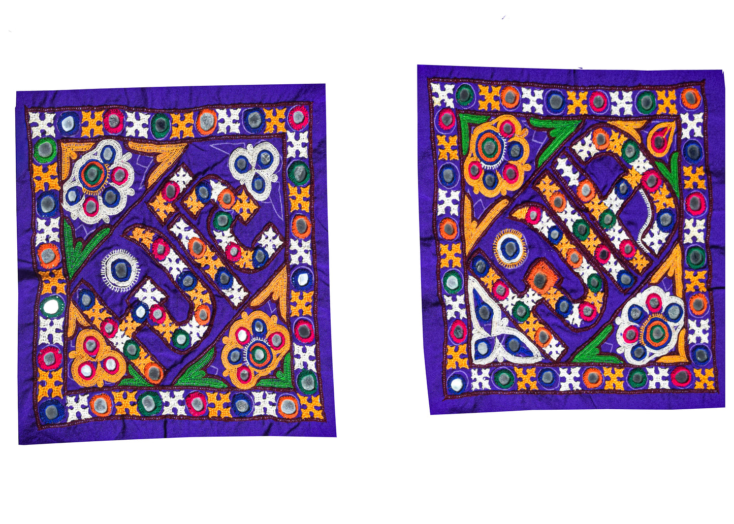 Bavalia Work Cotton Mirrorwork Ahir Work Handwork Patch  - 20 cms Length    -  SKU : VS27804A