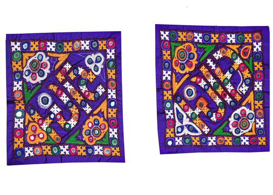 Bavalia Work Cotton Mirrorwork Ahir Work Handwork Patch  - 20 cms Length    -  SKU : VS27804A