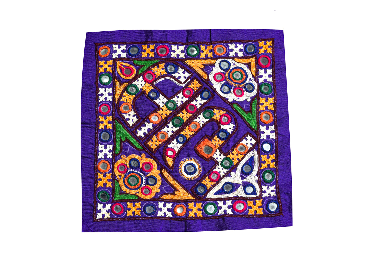 Bavalia Work Cotton Mirrorwork Ahir Work Handwork Patch  - 20 cms Length    -  SKU : VS27804A