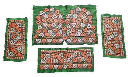 Ahir Work Silk Hand Embroidered Mirror Work Handwork Patch  - 24 cms Length    -  SKU : VA19901M