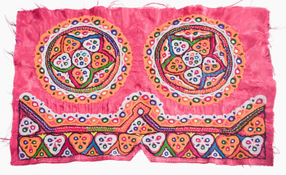 Ahir Work Silk Hand Embroidered Mirror Work Handwork Patch  - 24 cms Length    -  SKU : VA19901D