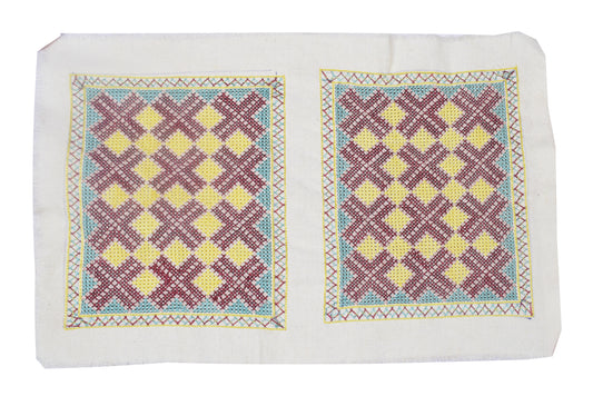 Jat Work Cotton Hand Embroidered Handwork Patch  - 20 cms Length   -  SKU : SH15610A