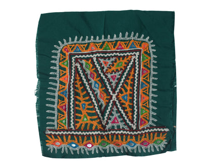 Ahir Work Cotton Hand Embroidered Mirror Work Handwork Patch  - 20 cms Length   -  SKU : VS15501B
