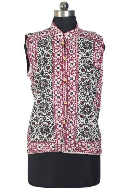 Bela Print Cotton Small Mirror Work Koti  - 65 cms Length    -  SKU : KU22502A