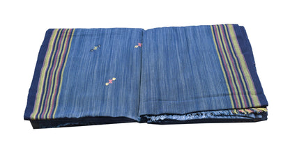Weaving Design Fine Cotton Small Mirror Work Hand Embroidery Handloom Woven Kurta-Salwar ( Two Piece Set)   - 2.5  Mt Top    -  SKU : BM09A01D