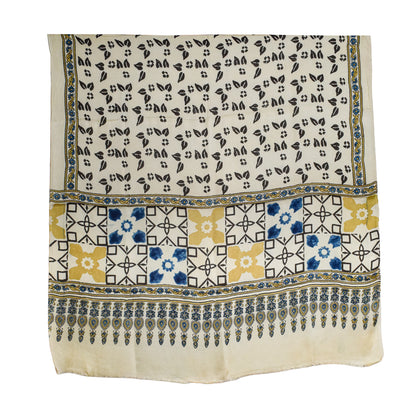Ajrakh Modal Silk Natural Dye Hand Block Print Kurta-Dupatta (Two Piece Set) with Full Ajrakh Heavy Dupatta with Tassels - 2.5 Mtr Length    -  SKU : KB02501A