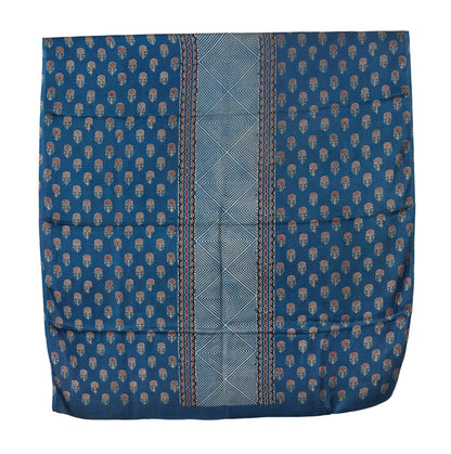 Ajrakh Modal Silk Natural Dye Three Colour Print | 3 Kam | Hand Block Print Kurta-Dupatta (Two Piece Set) with Full Ajrakh Heavy Dupatta with Tassels - 2.5 Mtr Length   -  SKU : AI10601L