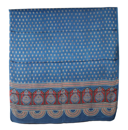 Ajrakh Modal Silk Natural Dye Three Colour Print | 3 Kam | Hand Block Print Kurta-Dupatta (Two Piece Set) with Full Ajrakh Heavy Dupatta with Tassels - 2.5 Mtr Length   -  SKU : AI1060AD