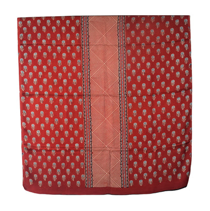 Ajrakh Modal Silk Natural Dye Three Colour Print | 3 Kam | Hand Block Print Kurta-Dupatta (Two Piece Set) with Full Ajrakh Heavy Dupatta with Tassels - 2.5 Mtr Length   -  SKU : AI10601N
