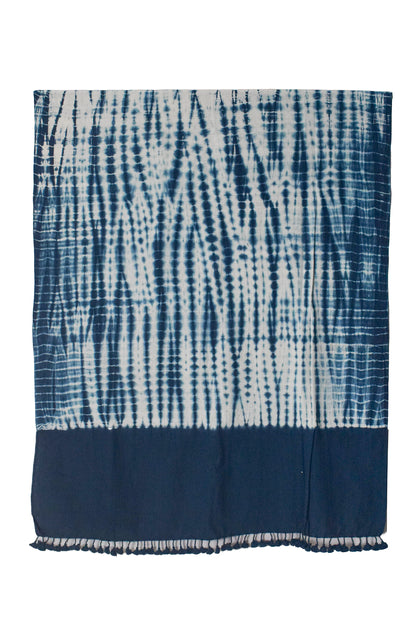 Plain Dyeing Kala Cotton Shibori Dupatta Mirror Work Kurta-Dupatta (Two Piece Set) with Hand Embroidered Yoke for Kurta - with Tassels - 2.5 Mt Top    -  SKU : DB20901C