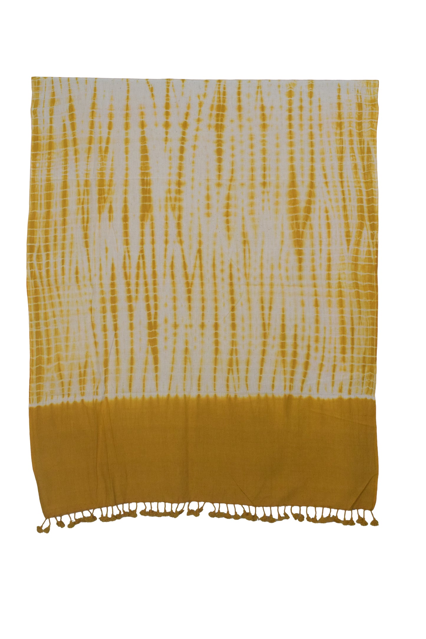 Plain Dyeing Kala Cotton Shibori Dupatta Mirror Work Kurta-Dupatta (Two Piece Set) with Hand Embroidered Yoke for Kurta - with Tassels - 2.5 Mt Top    -  SKU : DB20901B