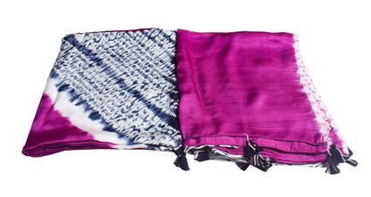 Plain Dyeing Modal Silk Shibori Kurta-Dupatta (Two Piece Set) with Tassels - 2.5 Mt Top    -  SKU : AI26904G