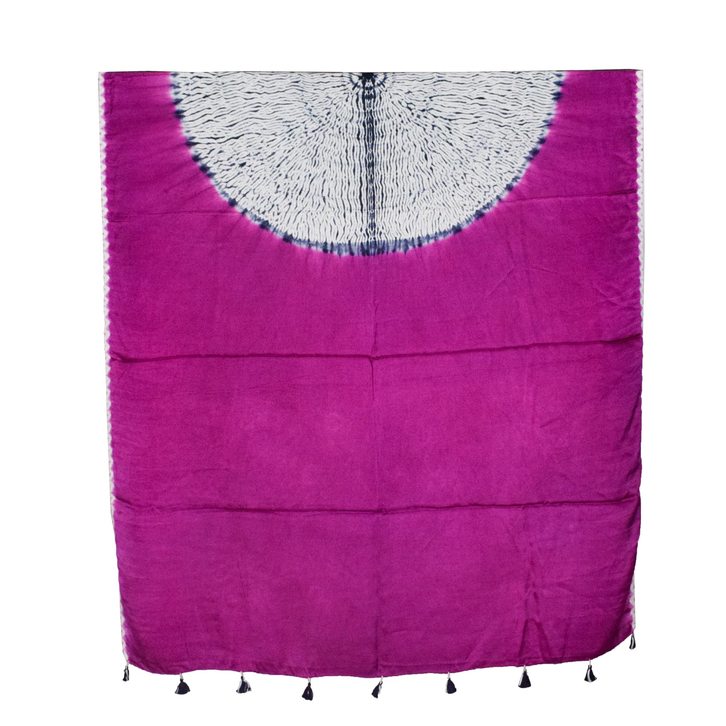 Plain Dyeing Modal Silk Shibori Kurta-Dupatta (Two Piece Set) with Tassels - 2.5 Mt Top    -  SKU : AI26904G