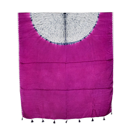 Plain Dyeing Modal Silk Shibori Kurta-Dupatta (Two Piece Set) with Tassels - 2.5 Mt Top    -  SKU : AI26904G