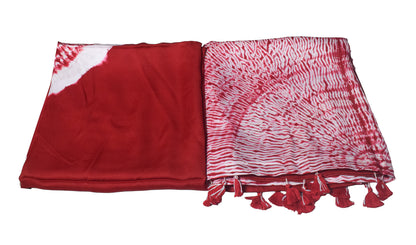Plain Dyeing Modal Silk Shibori Kurta-Dupatta (Two Piece Set) with Tassels - 2.5 Mt Top    -  SKU : AI26904B