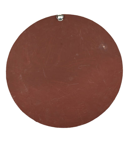 Round 12 Inch Traditional Mutva Lippan Kam Kutch Handicraft Mud-Mirrorwork Wall Art Lippan Kam - Mutva Traditional Earthen Theme - Round (12 Inch Diameter)    -  SKU : 0101