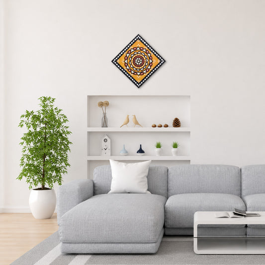 Lippan Kam (Mud Mirrorwork) - Hand Crafted Ethnic Wall Decor - SKU : 0309