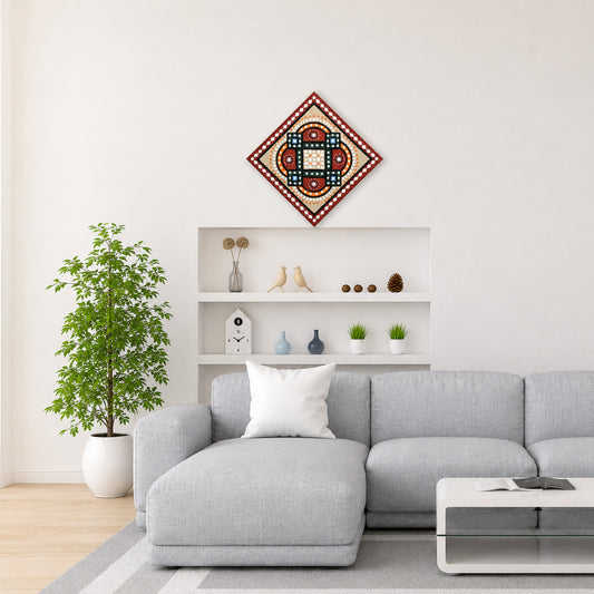 Lippan Kam (Mud Mirrorwork) - Hand Crafted Ethnic Wall Decor - SKU : 0307