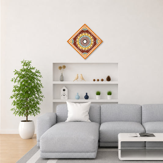 Lippan Kam (Mud Mirrorwork) - Hand Crafted Ethnic Wall Decor - SKU : 0359
