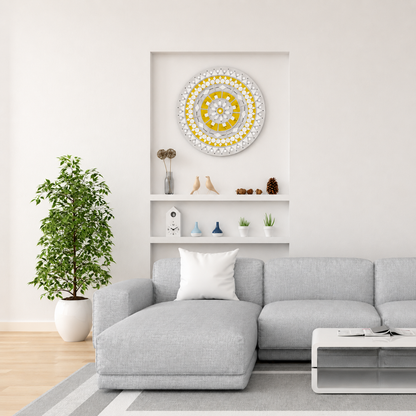 Lippan Kam (Mud Mirrorwork) - Hand Crafted Ethnic Wall Decor - SKU : 0335