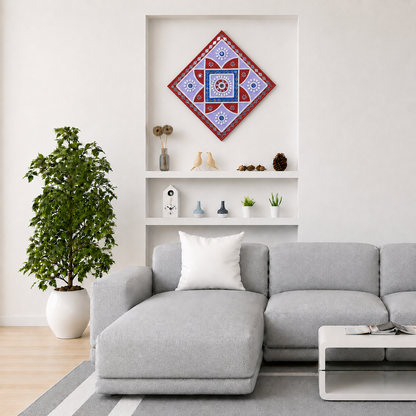 Lippan Kam (Mud Mirrorwork) - Hand Crafted Ethnic Wall Decor - SKU : 0285