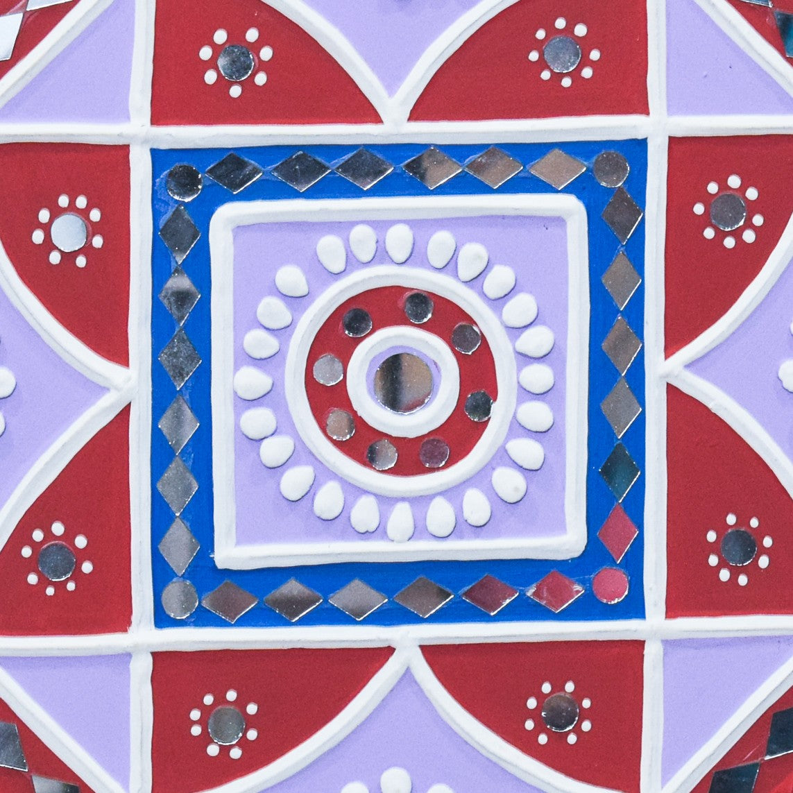 Lippan Kam (Mud Mirrorwork) - Hand Crafted Ethnic Wall Decor - SKU : 0285