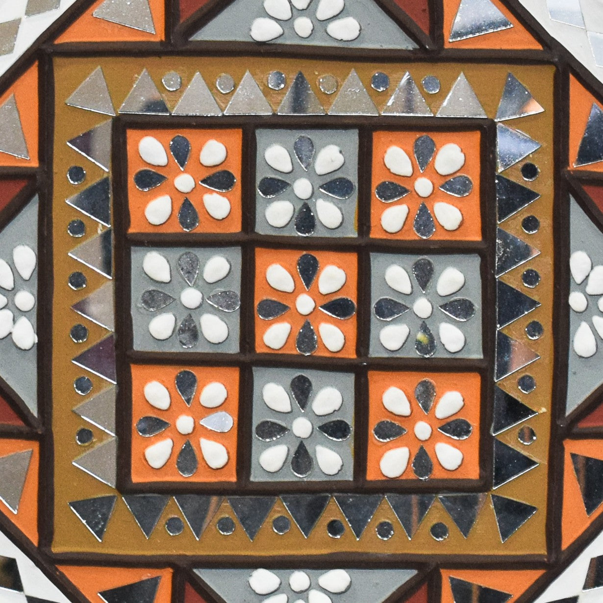 Lippan Kam (Mud Mirrorwork) - Hand Crafted Ethnic Wall Decor - SKU : 0283