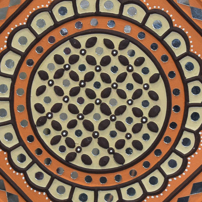 Lippan Kam (Mud Mirrorwork) - Hand Crafted Ethnic Wall Decor - SKU : 0282