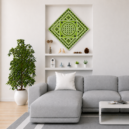 Lippan Kam (Mud Mirrorwork) - Hand Crafted Ethnic Wall Decor - SKU : 0280