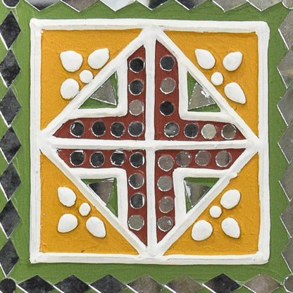 Lippan Kam (Mud Mirrorwork) - Hand Crafted Ethnic Wall Decor - SKU : 0279