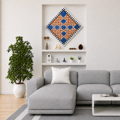 Lippan Kam (Mud Mirrorwork) - Hand Crafted Ethnic Wall Decor - SKU : 0277