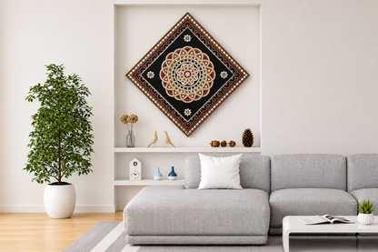 Lippan Kam (Mud Mirrorwork) - Hand Crafted Ethnic Wall Decor - SKU : 0360