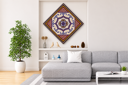 Lippan Kam (Mud Mirrorwork) - Hand Crafted Ethnic Wall Decor - SKU : 0310