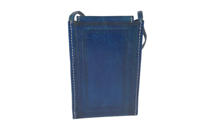 Ahir Work Pure Leather Leathercraft Hand Made Hand Embroidery Mobile Cover  - 21 cms Height x    -  SKU : AB31A01C