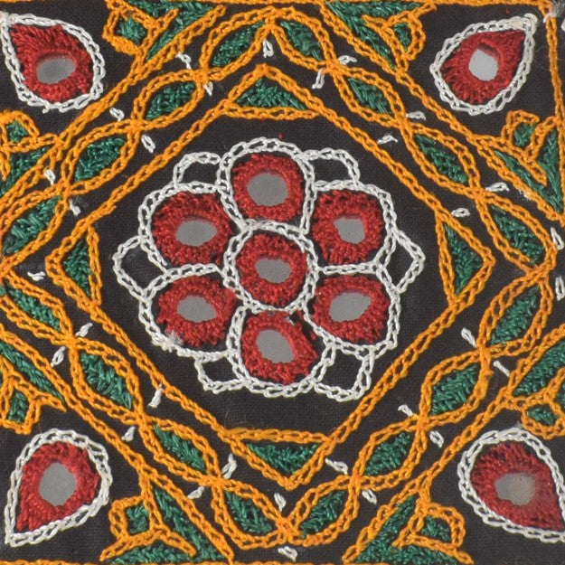 Ahir Work Pure Leather Leathercraft Hand Made Hand Embroidery Mobile Cover  - 21 cms Height x    -  SKU : AB31A01A