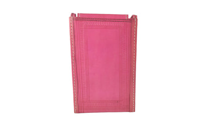 Ahir Work Pure Leather Leathercraft Hand Made Hand Embroidery Mobile Cover  - 21 cms Height x    -  SKU : AB31A01B