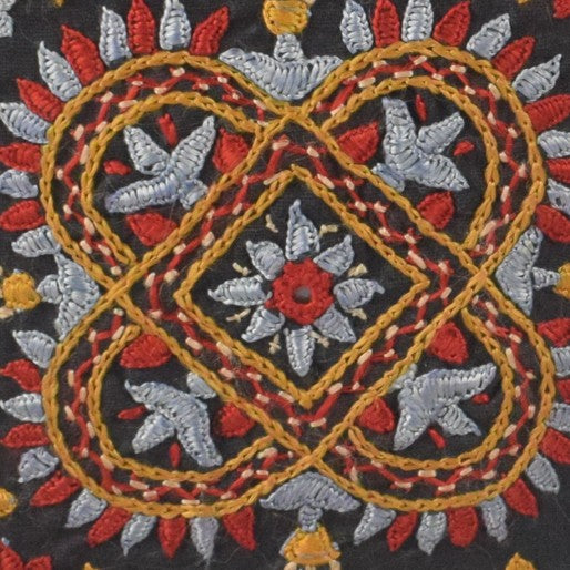 Ahir Work Pure Leather Leathercraft Hand Made Hand Embroidery Mobile Cover  - 21 cms Height x    -  SKU : AB31A01E