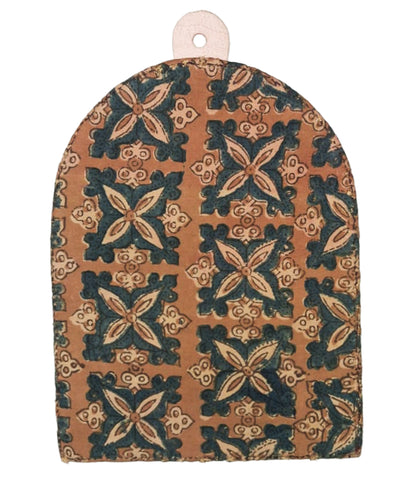 Handcrafted Leather Craft Punch Work Leather Craft Artistic Mirror  - 25 cms Length    -  SKU : AB23C04A