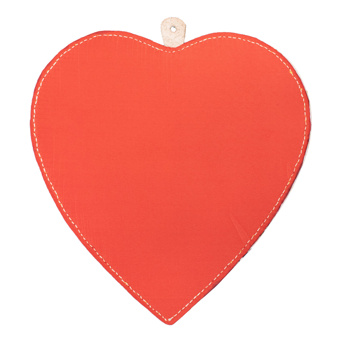 Punch Work Rexine Handcrafted Mirror Large - Heart - 29.5 cms Length   -  SKU : AH28520A