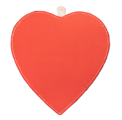 Punch Work Rexine Handcrafted Mirror Large - Heart - 29.5 cms Length   -  SKU : AH28520B