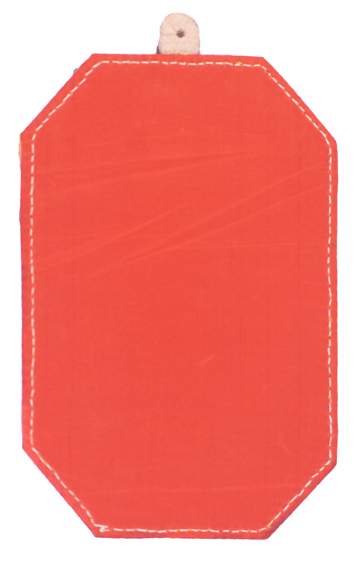 Punch Work Rexine Handcrafted Mirror Large - Rectangle Cut Corner with Oval Mirror - 31.5 cms Length   -  SKU : AH28521D