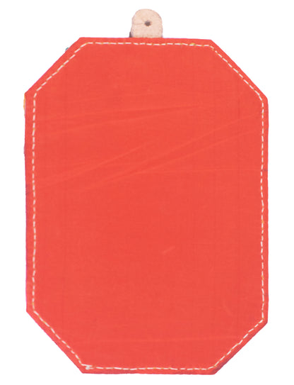 Punch Work Rexine Handcrafted Mirror Large - Rectangle Cut with Rectangle Cut - 31.5 cms Length   -  SKU : AH28522D