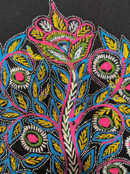 Rogan Painting Cotton Painting With Frame - 17 inch Length    -  SKU : AG01A01B