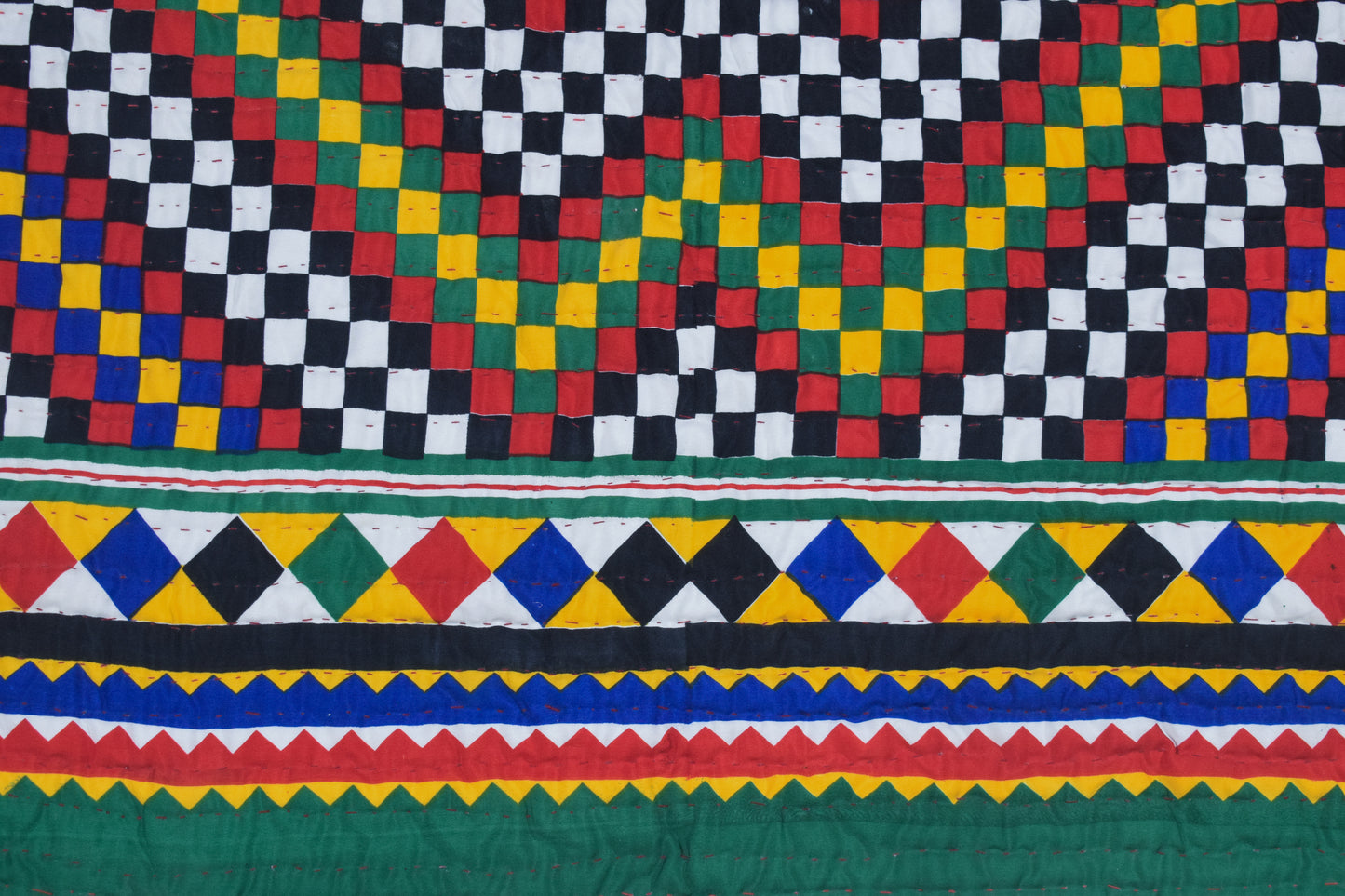 Printed Cotton Hand Stitched Quilt Bedspread Single - 2 Mtr Length    -  SKU : AH28523A