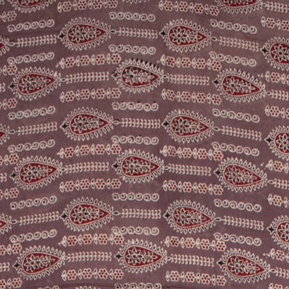 Ajrakh Modal Silk Natural Dye Hand Block Print Saree with Blouse Piece - 5.5 Mtr Length   -  SKU : AI18801Q