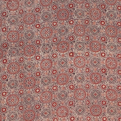 Ajrakh Modal Silk Natural Dye Hand Block Print Saree with Blouse Piece - 5.5 Mtr Length   -  SKU : AI1880AK